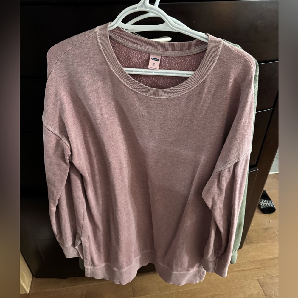 Tunic crew neck sweater